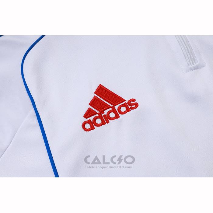 Tuta da Track di Felpa Bayern Monaco Bambino 2025-2026 Bianco Rosso